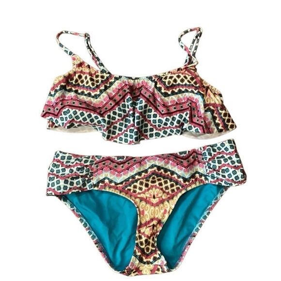 BECCA by Rebecca Women's Flounce Bikini Swimsuit Small - Picture 4 of 9